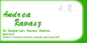 andrea ravasz business card